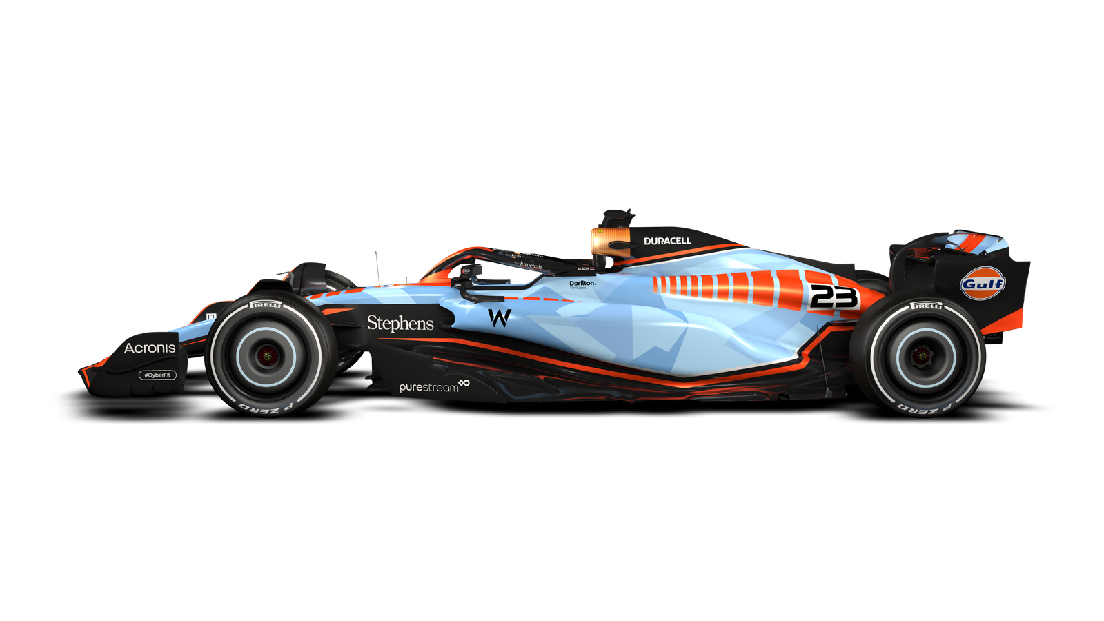 Williams unveil winning Gulf livery design for three flyaway races in F1 2023